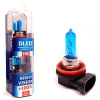 Автолампа галогенная H8 6500К DLED "Night Vision" (2шт.)