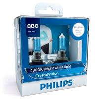 Автомобильная лампа PHILIPS CRYSTAL VISION H27 880 55W (2шт.)