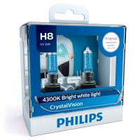 Автомобильная лампа PHILIPS CRYSTAL VISION H8 55W (2шт.)